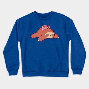 Tea Flower Sloth Crewneck Sweatshirt